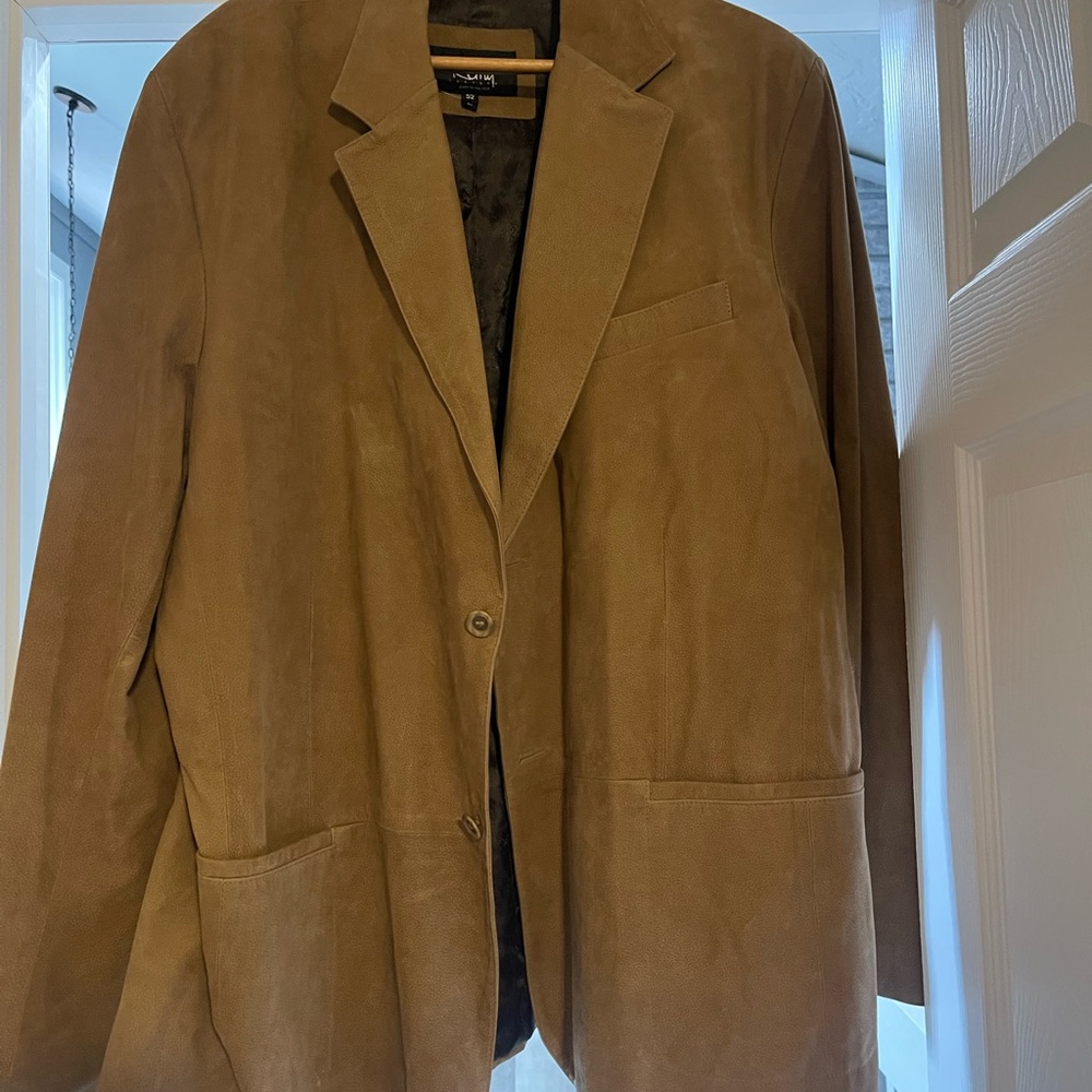 Remy Leather Suede Tan Blazer